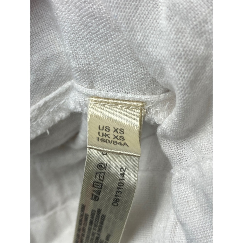 Free People All Occasions Shirt Dress WHITE/CREAM Midi Dress with Cap Sleeves XS - Picture 6 of 10